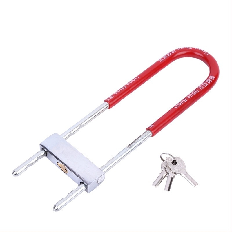 U-oblik sigurnosni mehanizam za staklena vrata — model 015; materijal: kaljena legura čelika; težina: 0.9/1.2 kg; pogodan za staklena vrata, trgovine, skladišta; stil: moderni minimalistički dizajn