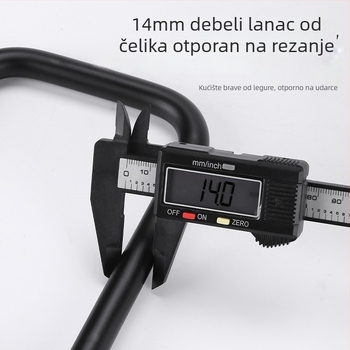 OPEL U-oblikovana sigurnosna brava za bicikl, metalna, vodootporna, prilagodljiva