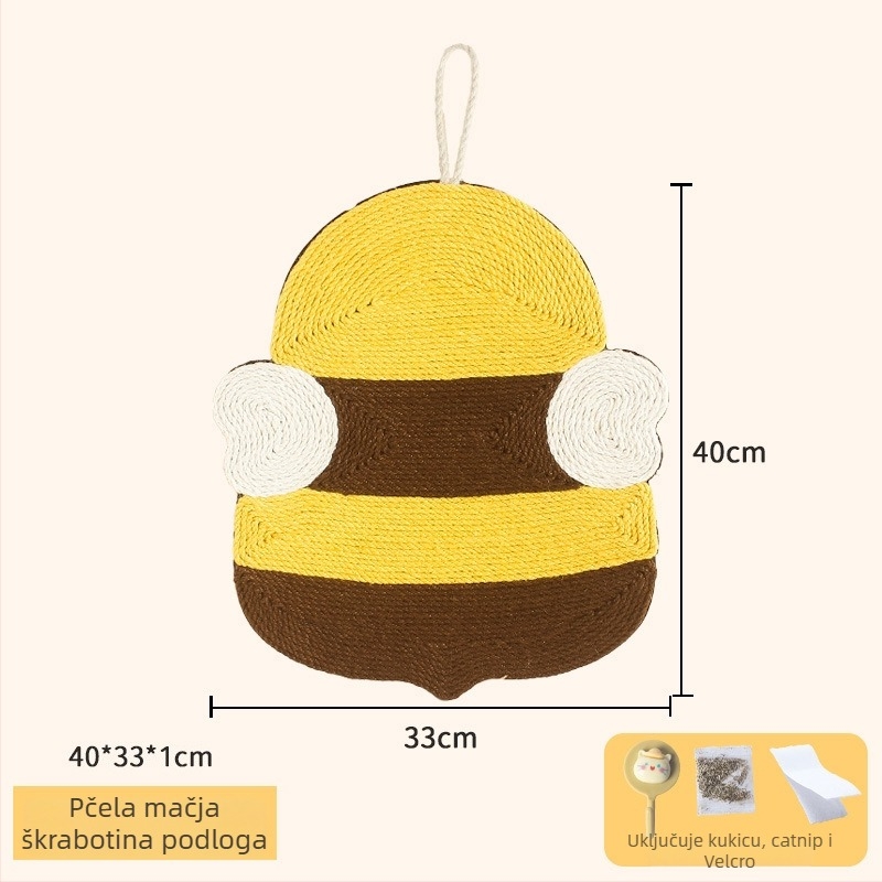 Daska za grebanje mačaka od sisal konopa, otporna na habanje, zidna vertikalna montaža, zaštita kauča