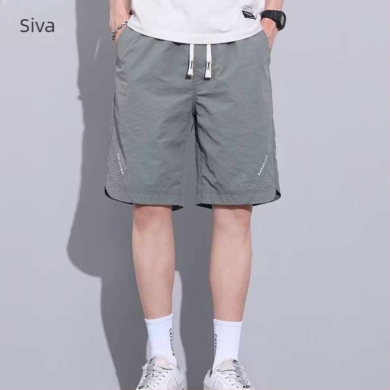 Muške Ice Silk šorceve za ljeto – lagane, prozračne, s više džepova, straight kroj, poliester