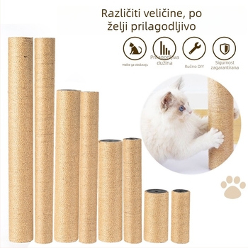 Mačji stup za penjanje – DIY set s Kraft papirnom cijevi i konopnim užetom, jednostavan stil, Charming Pet