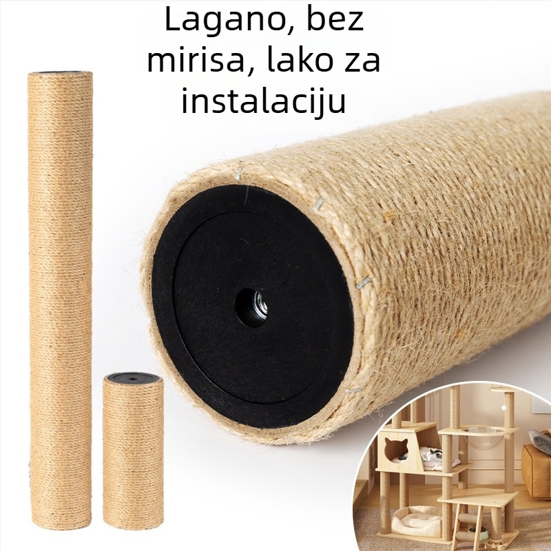 Mačji stup za penjanje – DIY set s Kraft papirnom cijevi i konopnim užetom, jednostavan stil, Charming Pet