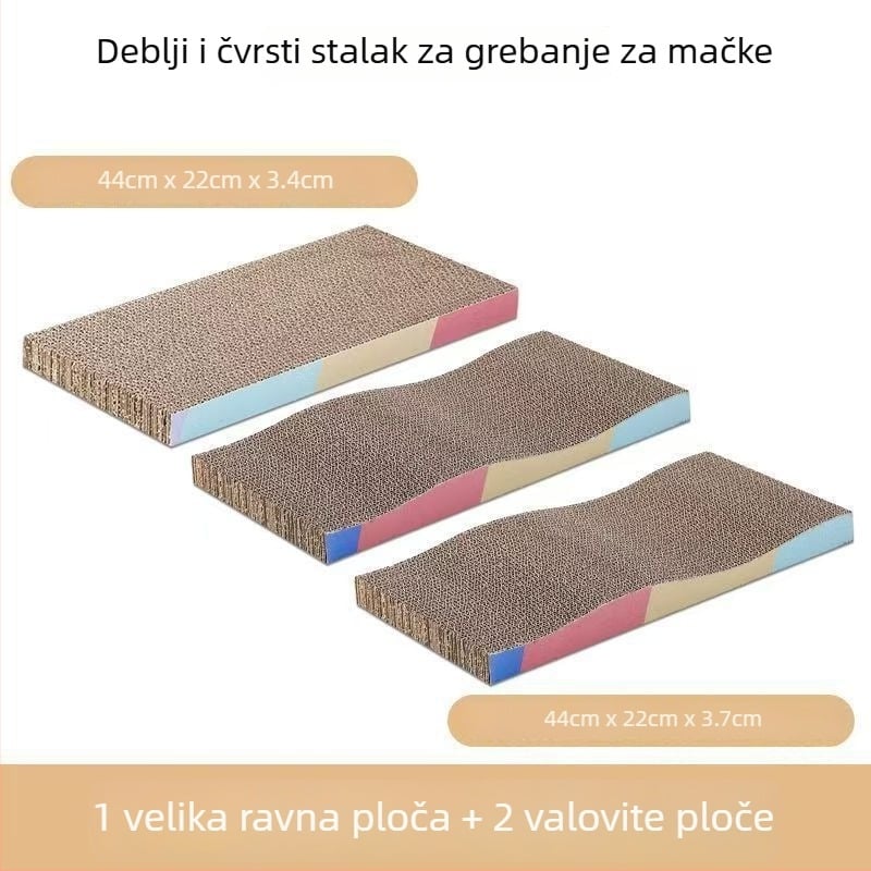 Mačja grebalna ploča i gnijezdo od valovitog papira – samostalna zabava, olakšanje dosade, sladak stil (Brand: Powerful Factory)