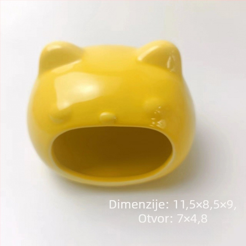 Keramičko gnijezdo za hamstera — ljetno hlađenje, okruglo skrovište za unutarnju zabavu