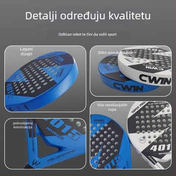 Kaiwei tenis raketa od karbonskih vlakana, težina 95–100 g, drška G2, direktan udarac