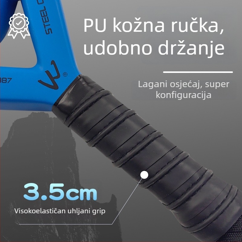 Kaiwei tenis raketa od karbonskih vlakana, težina 95–100 g, drška G2, direktan udarac