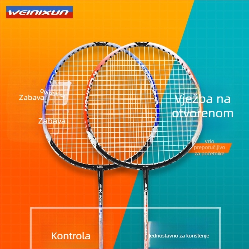 Venezon set za trening badminton raketa, okvir od ferrolegure, najlon užad, prilagodba dostupna, otisnuti logo