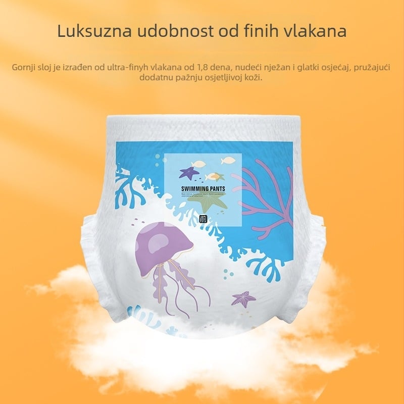 Dječje plivaju pelene s vezivanjem (lace-up) - 80 kom. u pakiranju, rok trajanja 3 godine, za dobnu skupinu 0-3 godine