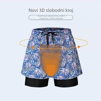 Muške brze suše plivke s dvostrukom zaštitom od nelagode – poliester, 200 g, podstava 100% poliester