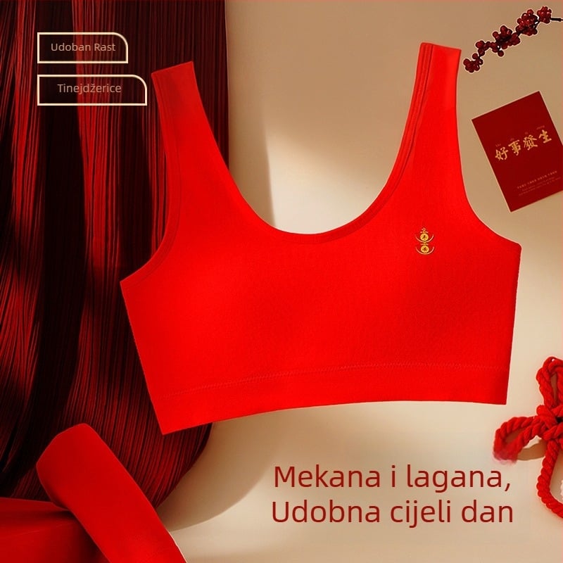 Sutien za djevojčice s tri faze razvoja – prozračan, prilagodljiv i udoban, modalno vlakno, podstava od viskoze, puna košarica, tanko oblikovana košarica, bez žice, fiksni naramenici, pogodan za sve sezone