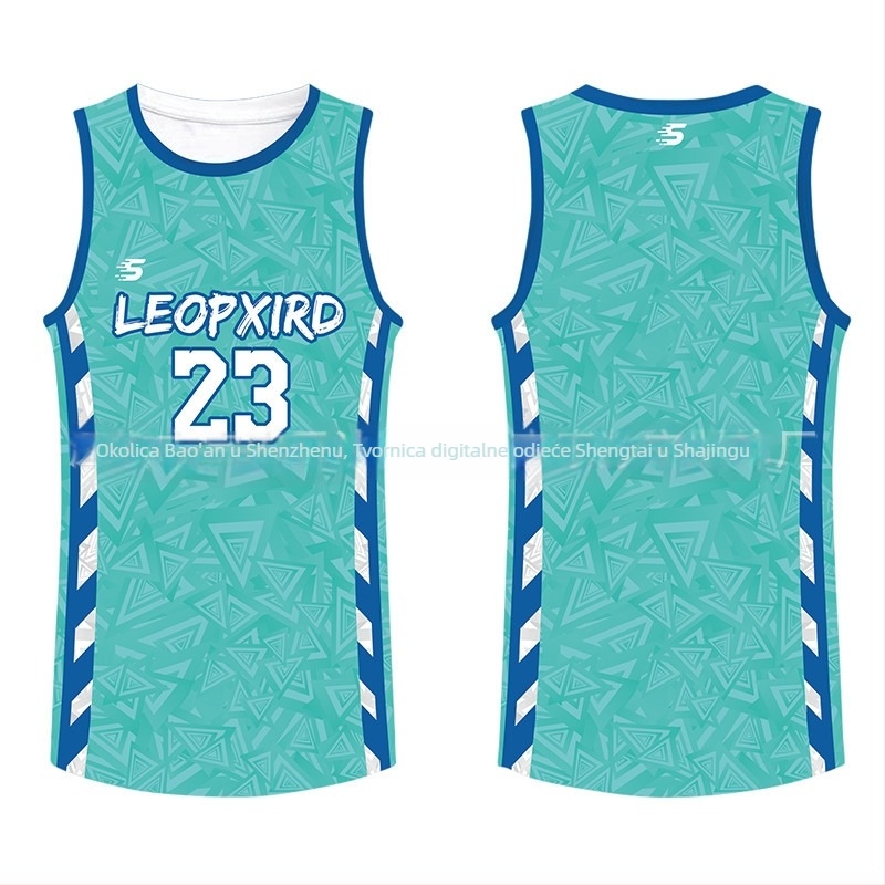 Sportski prsluk bez rukava s digitalnim ispisom, 100% poliester