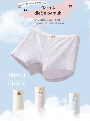 Djevojčice gaćice od pamuka, antibakterijske, 95% pamuk, 5% elastan, šivanje 4 igle i 6 vlakana, podstava 100% pamuk