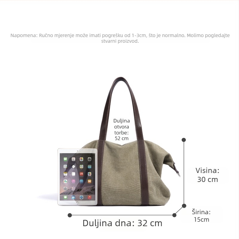 Putna torba s urbanim minimalističkim stilom, platno i poliester, crossbody torba za dnevne prilike, horizontalni kvadratni oblik, podstava od poliestera, unutarnji džep sa zipom i džep za telefon.