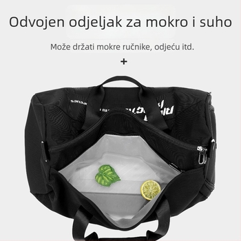 Fitness torba s odjeljkom za mokro i suho, sportski ruksak za trening i putovanja, velika kapaciteta, torba za plivanje