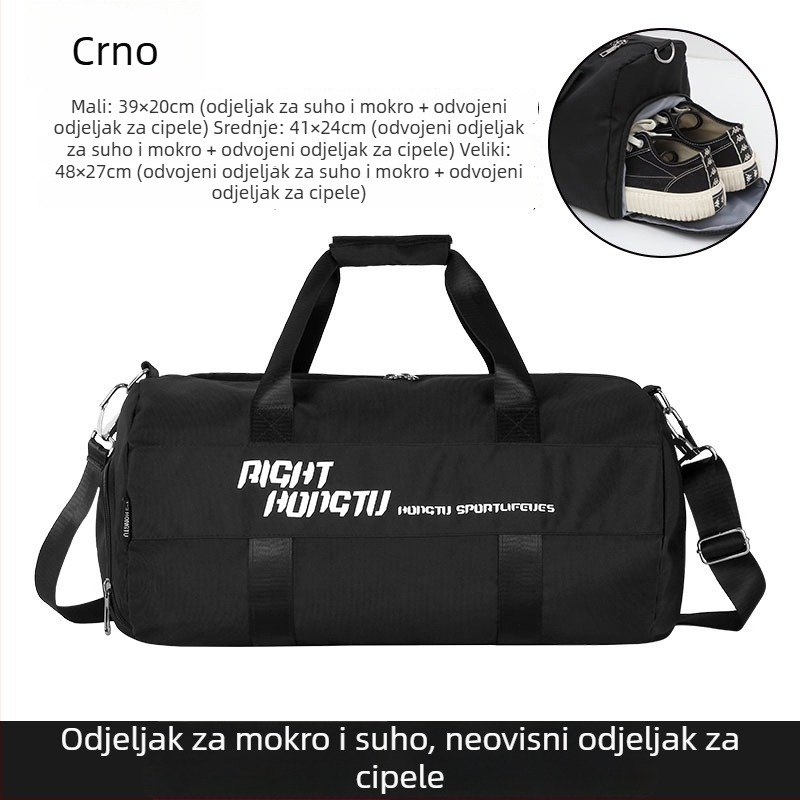 Fitness torba s odjeljkom za mokro i suho, sportski ruksak za trening i putovanja, velika kapaciteta, torba za plivanje