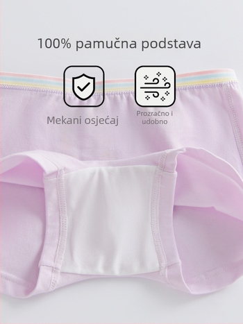 Dječje pamukaste bokserice za djevojčice, A razina, srednji pojas, 95% pamuk, za djecu iznad 8 godina