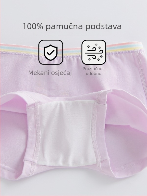 Dječje pamukaste bokserice za djevojčice, A razina, srednji pojas, 95% pamuk, za djecu iznad 8 godina