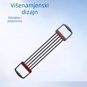 Trener otpora s pet cijevi za vježbanje ruku, ramena i prsnih mišića – ABS materijal, uže za otpor, za odrasle