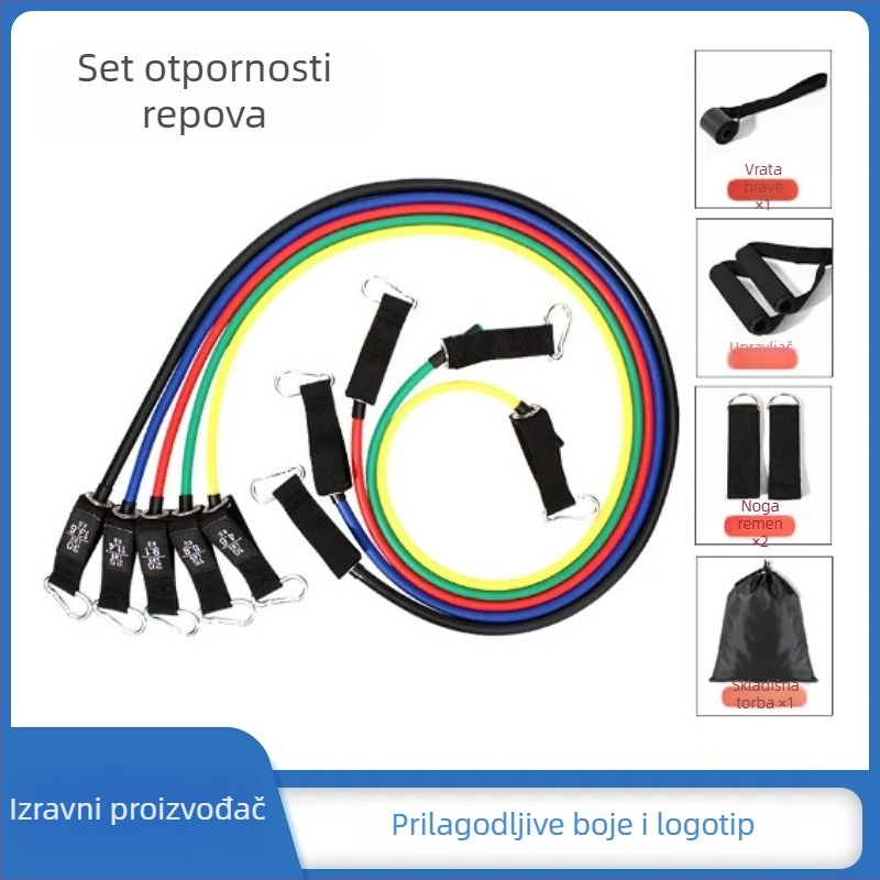 11-djelni set elastičnih traka, otpor 100 lb, viseći trening-pojas za trening prsiju i ramena – pogodno za noge, struk, ruke i stražnjicu