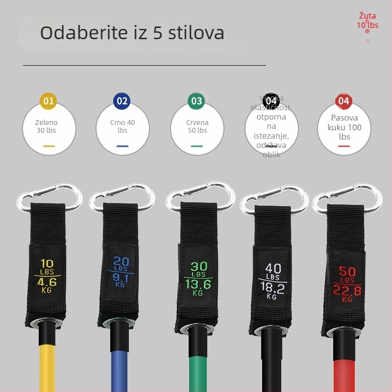 11-djelni set elastičnih traka, otpor 100 lb, viseći trening-pojas za trening prsiju i ramena – pogodno za noge, struk, ruke i stražnjicu