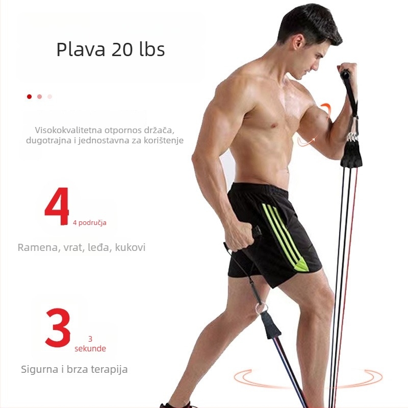 11-djelni set elastičnih traka, otpor 100 lb, viseći trening-pojas za trening prsiju i ramena – pogodno za noge, struk, ruke i stražnjicu