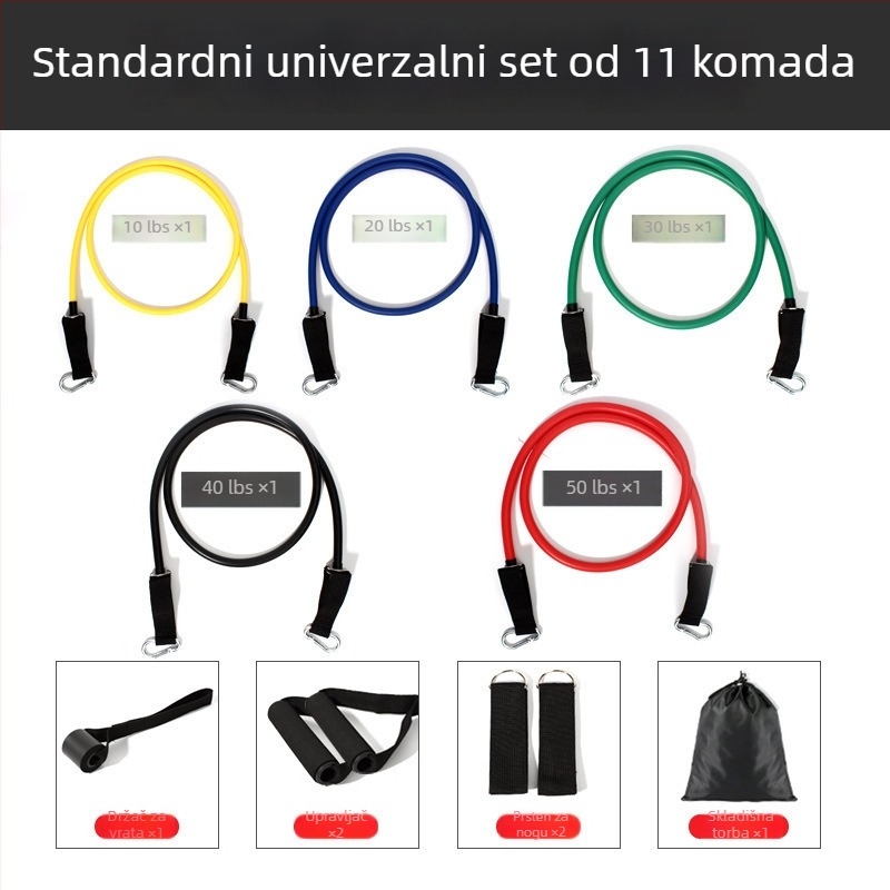 11-djelni set elastičnih traka, otpor 100 lb, viseći trening-pojas za trening prsiju i ramena – pogodno za noge, struk, ruke i stražnjicu