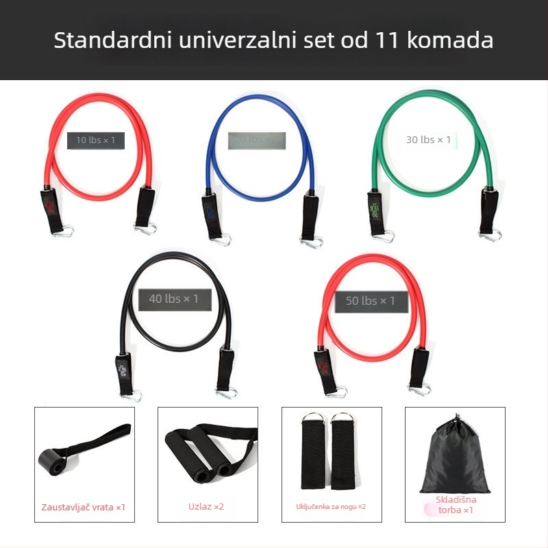 11-djelni set elastičnih traka, otpor 100 lb, viseći trening-pojas za trening prsiju i ramena – pogodno za noge, struk, ruke i stražnjicu