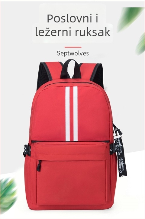 Najlonski ruksak za učenike, proširiva kapaciteta 20–35L, za 15-inčni laptop, uzorak s slovima