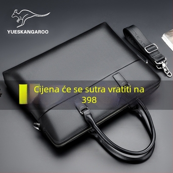 Muška torba Mike Kangaroo, PU, urbana jednostavnost, Lychee Plain uzorak, za poslovna putovanja