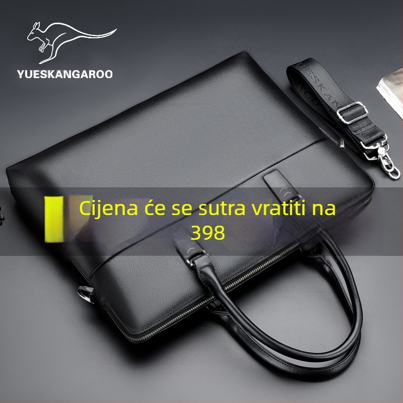 Muška torba Mike Kangaroo, PU, urbana jednostavnost, Lychee Plain uzorak, za poslovna putovanja