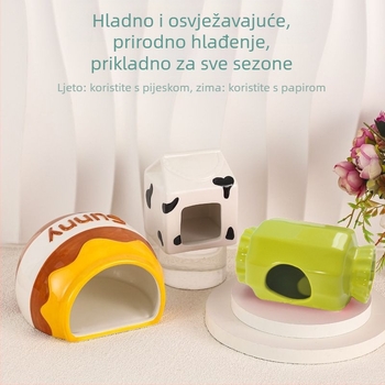 Keramička kućica za hrčka, okrugli oblik, vodootporna, za unutarnju upotrebu
