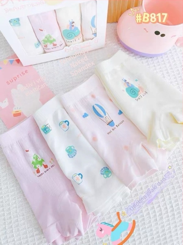 Dad's Praise dječje bezšivne gaćice od modala – unisex, srednji pojas, 4 komada
