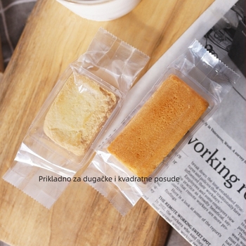 Gravirano tiskane vrećice od debelog pamuk papira za pakiranje ananas kolača i keksa, 50 komada u pakiranju, prozirno-mat završetak