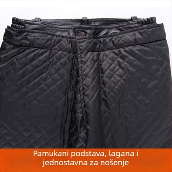 Kožne hlače od kravljeg kože, blok uzorak, skateboard stil, zima 2023, za srednju dob i starije