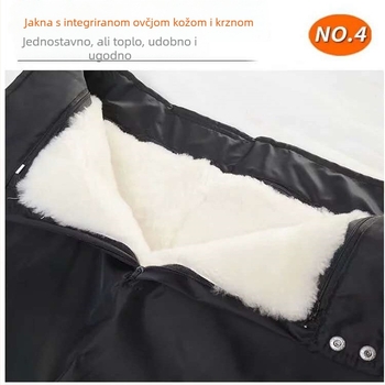 Zimske hlače od vune s kamuflažnim uzorkom i flis podstavom, visok pas