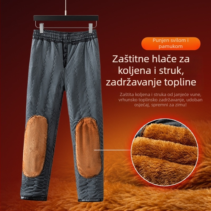 PU kožne hlače, ravnog kroja, ekstra debeli, podstava od poliestera, za zimu