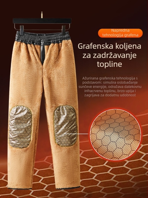 Muške hlače od umjetne kože, zimske, s flis podstavom, visokim strukom, širokog kroja, pogodne za vožnju motocikla i posao