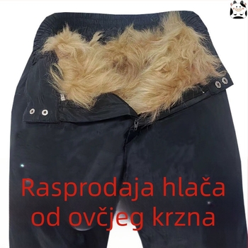 Limengfang hlače od kože alpake, laza kroja, srednja debljina, Zima 2025