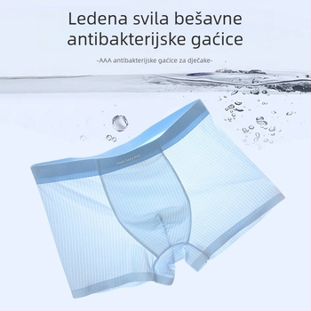 Dječje bokserice Ice Silk s prugama, antibakterijske, prozračne, visoka elastičnost, bešavne s četiri kuta, set od 3 komada