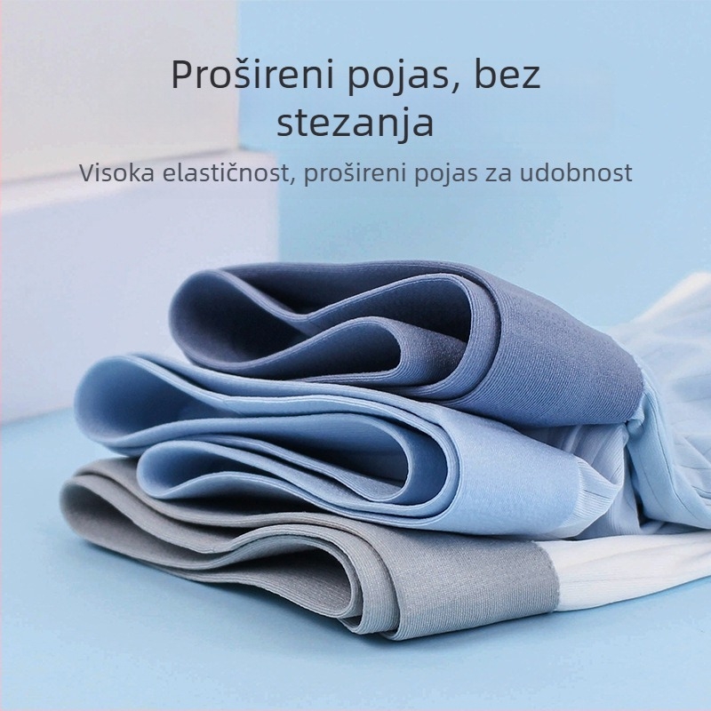 Dječje bokserice Ice Silk s prugama, antibakterijske, prozračne, visoka elastičnost, bešavne s četiri kuta, set od 3 komada