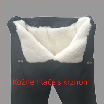 Hlače od umjetne kože za zimu, s odvojivom podstavom, srednje debljine, za muškarce i žene srednje i starije dobi