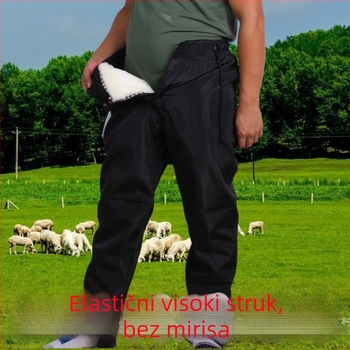 Pantalone od alpake s blok uzorkom, standardne debljine, skateboard kroj, jesen 2024