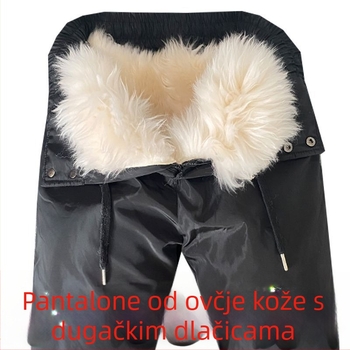 Hlače od umjetne kože za srednju i stariju dobnu skupinu, visokim strukom, uski kroj, jednofarbni uzorak, retro stil, normalna debljina, proljeće 2025