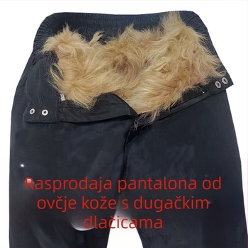 Hlače od umjetne kože za srednju i stariju dobnu skupinu, visokim strukom, uski kroj, jednofarbni uzorak, retro stil, normalna debljina, proljeće 2025