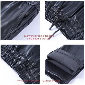 Pantalone za skejtanje s apstraktnim uzorkom, modalna tkanina, PU sadržaj, srednje visok struk