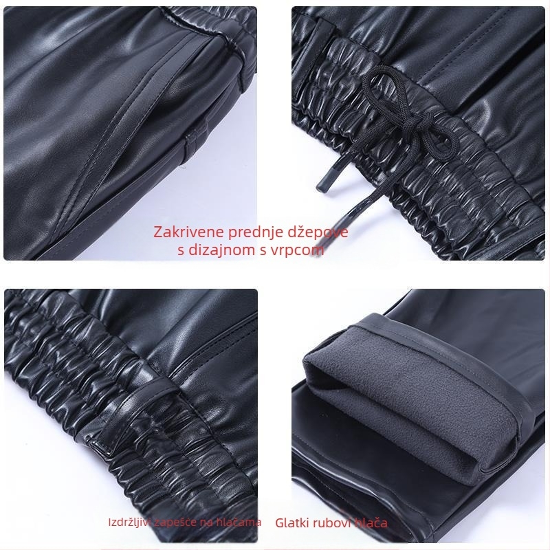 Pantalone za skejtanje s apstraktnim uzorkom, modalna tkanina, PU sadržaj, srednje visok struk