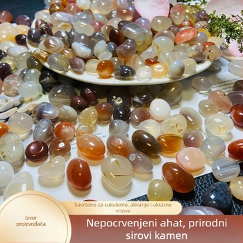 Dekorativni ahat kamenčići za hidroponiku i akvarij — prirodni Rain Flower Stone za krajobrazno uređenje, posude, zidove i dvorište