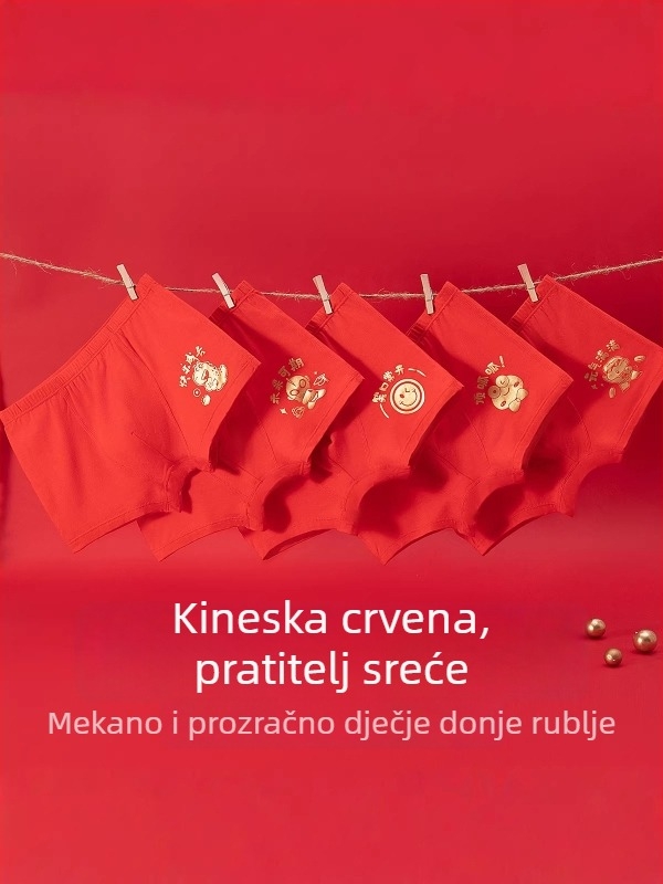 Muške gaćice od modala za dječake, 95% modal, srednji pojas, bezšivne šavove, uzrast 3–8 godina