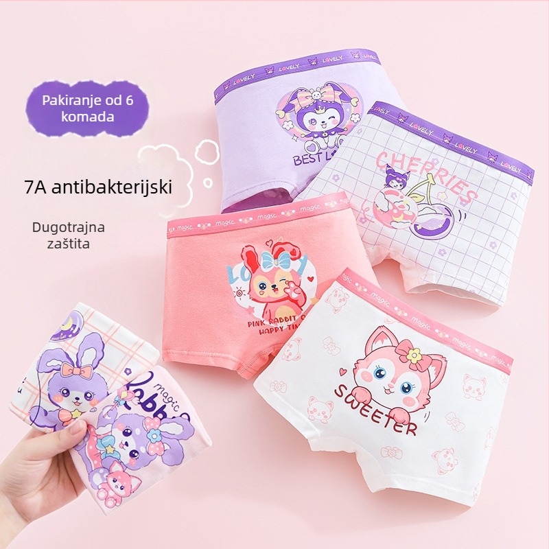 Dječje pamučne bokserice za djevojčice, marka Full marks, 91–95% pamuk, za dob 3–8 godina