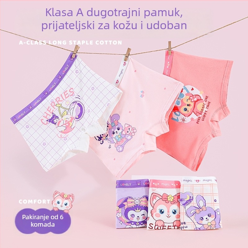 Dječje pamučne bokserice za djevojčice, marka Full marks, 91–95% pamuk, za dob 3–8 godina
